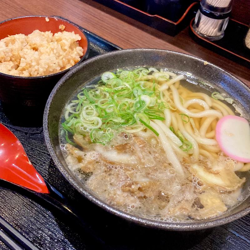 かすうどんセット(さぬき心空)