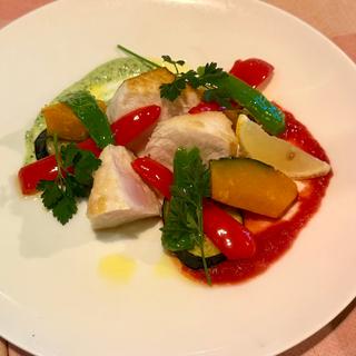 季節の野菜とカジキのソテー(ラ・パスタ陶 和光店)