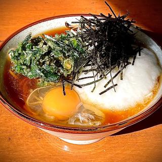 春菊天玉そば とろろ(そば処 亀島)