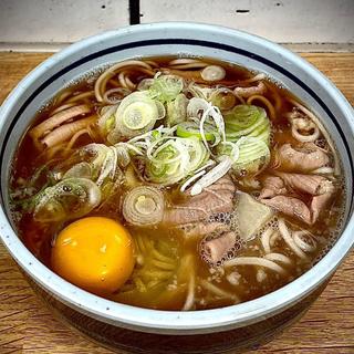 もつ煮そば 玉子