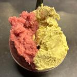 グリューワインとピスタチオのジェラート