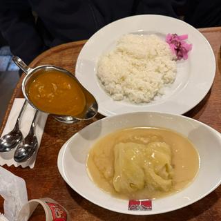 ロールキャベツ&ポークカレー(洋食 アカシア 新宿本店)