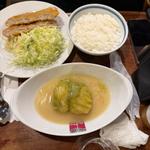 豚ミンチカツとロールキャベツ1貫