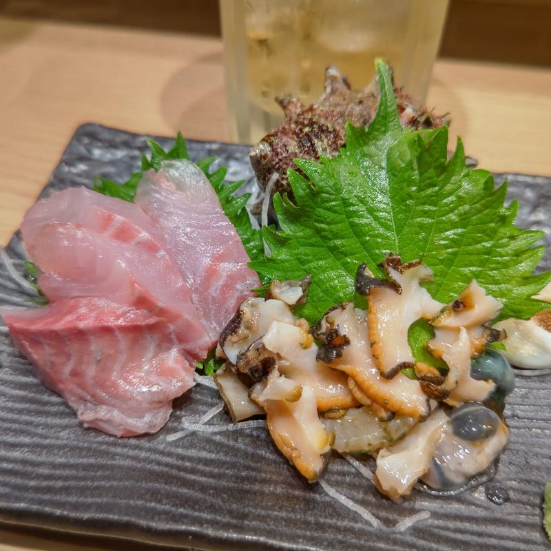 活さざえ・寒めじな(貝 刺身専門店 しらはら 関内)