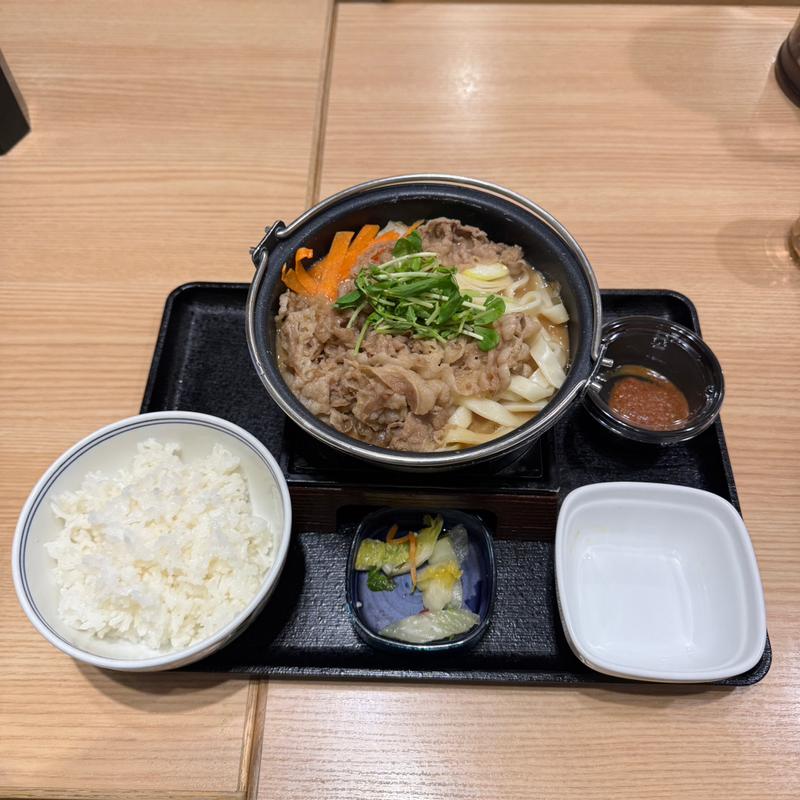 とんこつ醤油牛鍋膳(吉野家 羽曳野店)