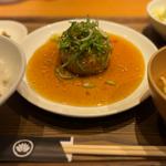 清水の炭火ハンバーグーおろし ポン酢(豚専門 清水)