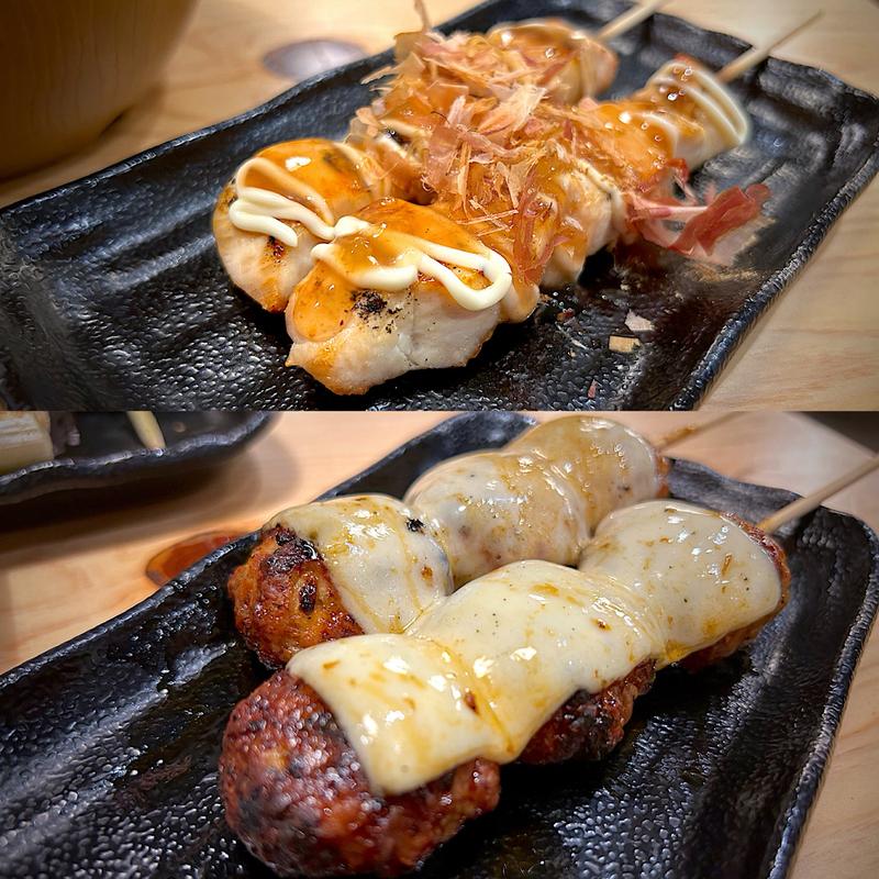 ささみ梅マヨ＆つくねチーズ焼(鳥貴族 仙台定禅寺通り店)