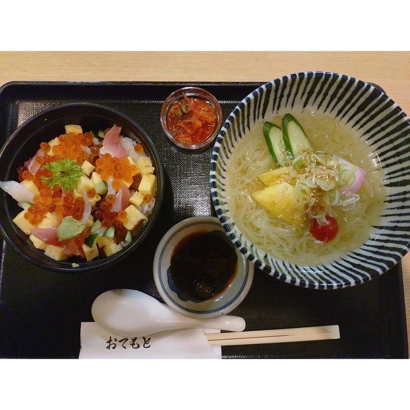 冷麺ばらちらしセット(旬彩 山留)