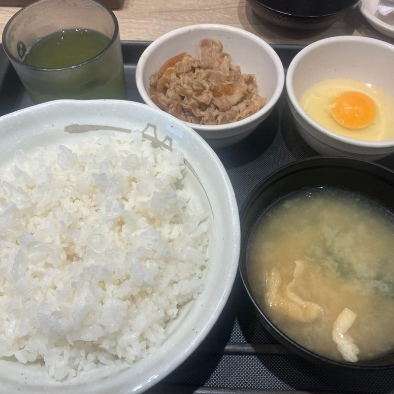 Wで選べる卵かけご飯牛皿(松屋 常陸太田店)