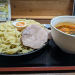 辛いとんこつマー油つけ麺（大盛り）