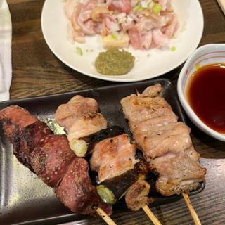 鳥たたきとレバーねぎまセセリ