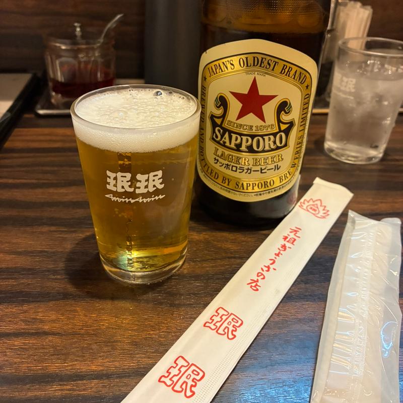 サッポロラガー（赤星）中瓶(珉珉 桃山店 （みんみん）)