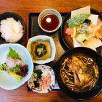 刺身付き天ぷら定食(和食 みち潮)