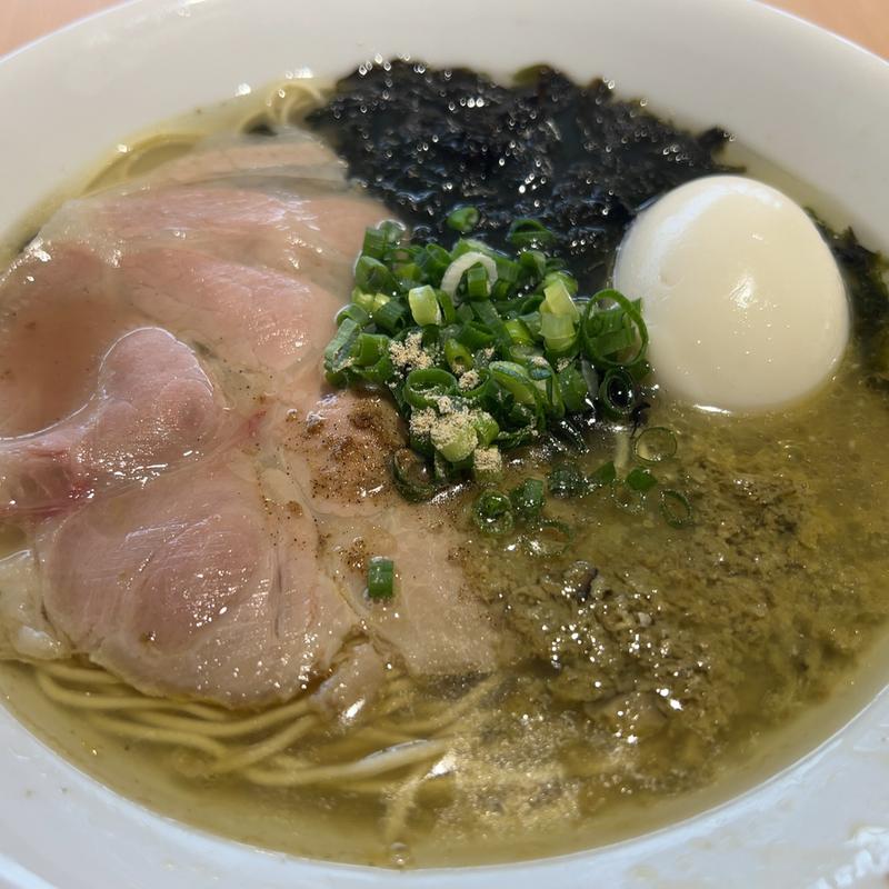 味玉牡蠣塩ラーメン(むかん STATION Ai店)