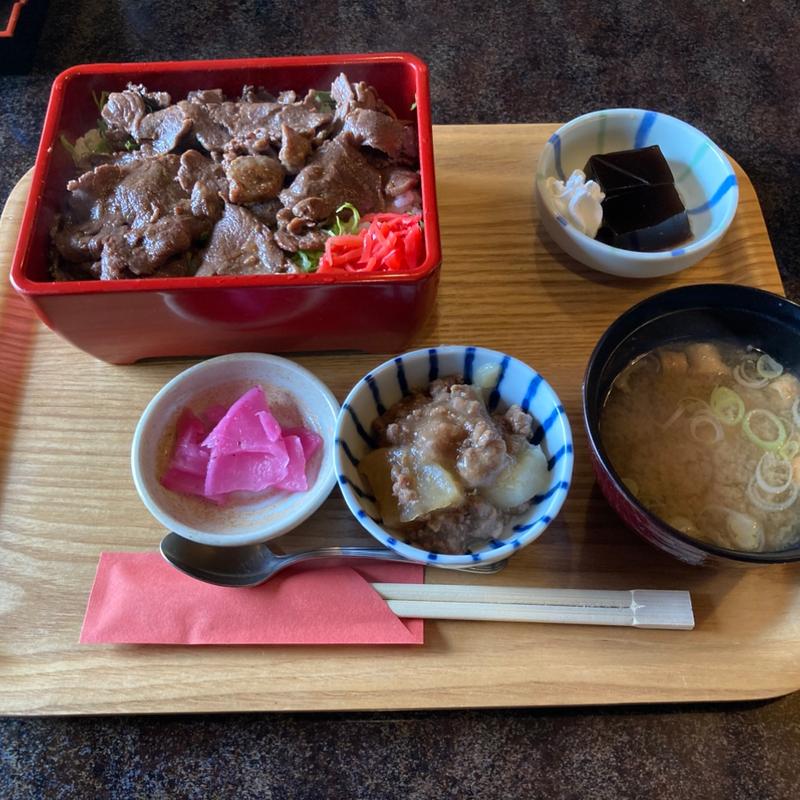 鹿肉重定食(御食事処 いのしか亭)