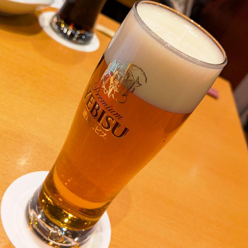 琥珀ヱビスプレミアムアンバー(グラス)(ヱビスバー YEBISU BAR 川崎アゼリア店)