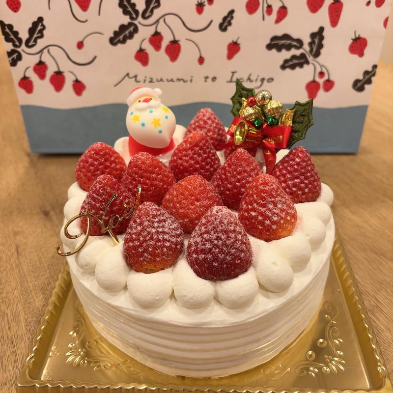 クリスマスケーキ(湖と苺)