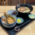 丼物セット(ミニ天丼、きしめん大盛)