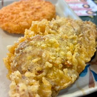 黒胡椒かしわ天（250）+コロッケ（160）(はなまるうどん 滋賀東草津店 )