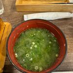 アオサの味噌汁(A定食)(土佐わら焼き 龍神丸 西神中央店)