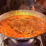 トマトベースニンニク強め出汁しゃぶ