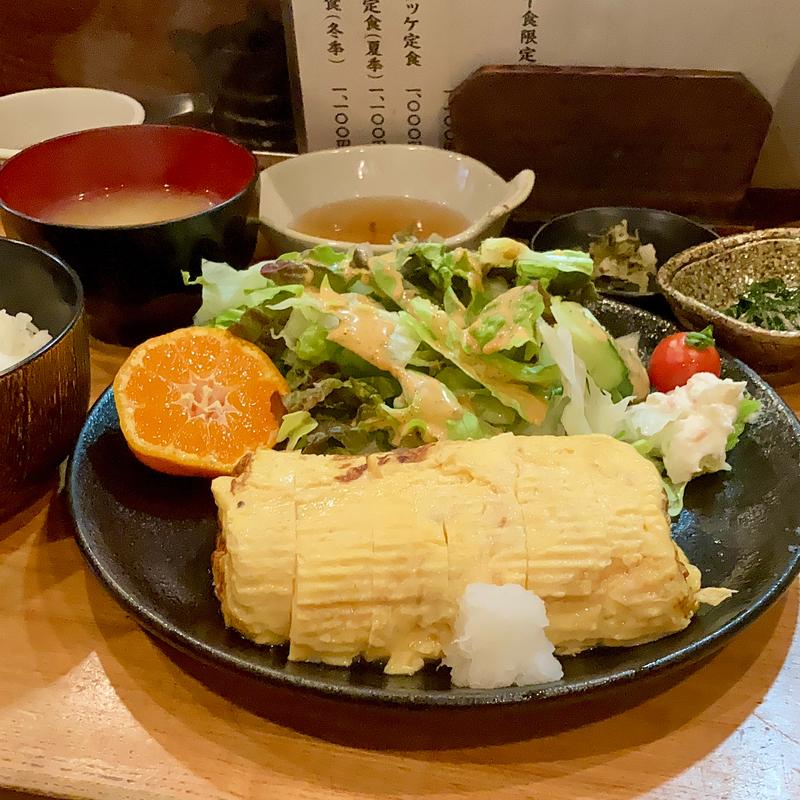 だし巻き定食(十食限定)(御食事処 酒処 うえ河)