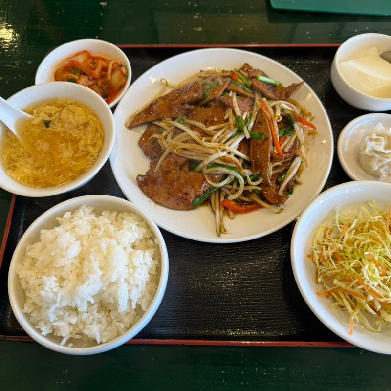 ニラレバ定食(百香亭 守谷店 （ヒャッコウテイ）)