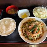 ニラレバ定食(八福 戸頭店)