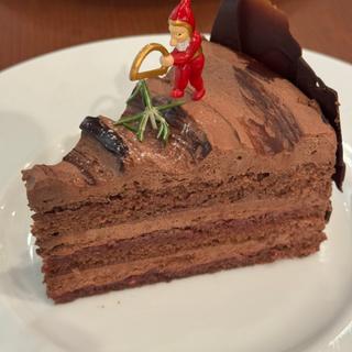 フランボワーズショコラのブッシュ・ド・ノエル(カフェ＆ブックス ビブリオテーク 大阪・梅田 （café & books bibliotheque）)