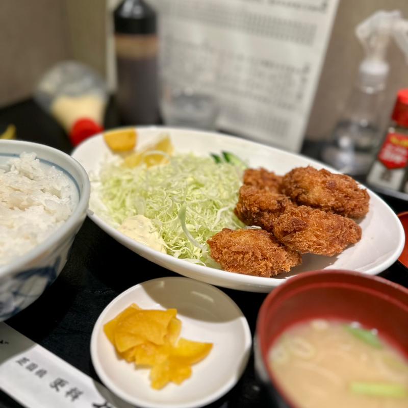 カキフライ定食(更科丸屋)