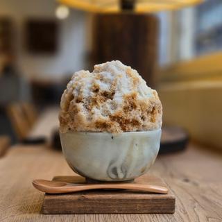 ミニ氷盛り 黒蜜 ミルク 金時(wad omotenashi cafe )