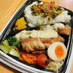 チキン南蛮と明太高菜ごはん