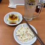 レモンサワー　奴　マカロニサラダ