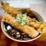 大海老天・ソーセージ天・味玉(そば千)