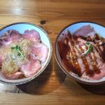 低温チャーシュー丼(ねぎ塩レモンダレ＆赤ワインソース)