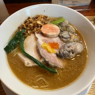 牡蠣の赤味噌そば