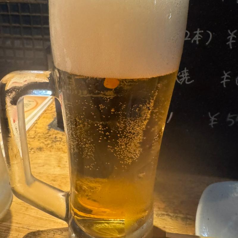 生ビール(やきとりやさんあっ鶏)