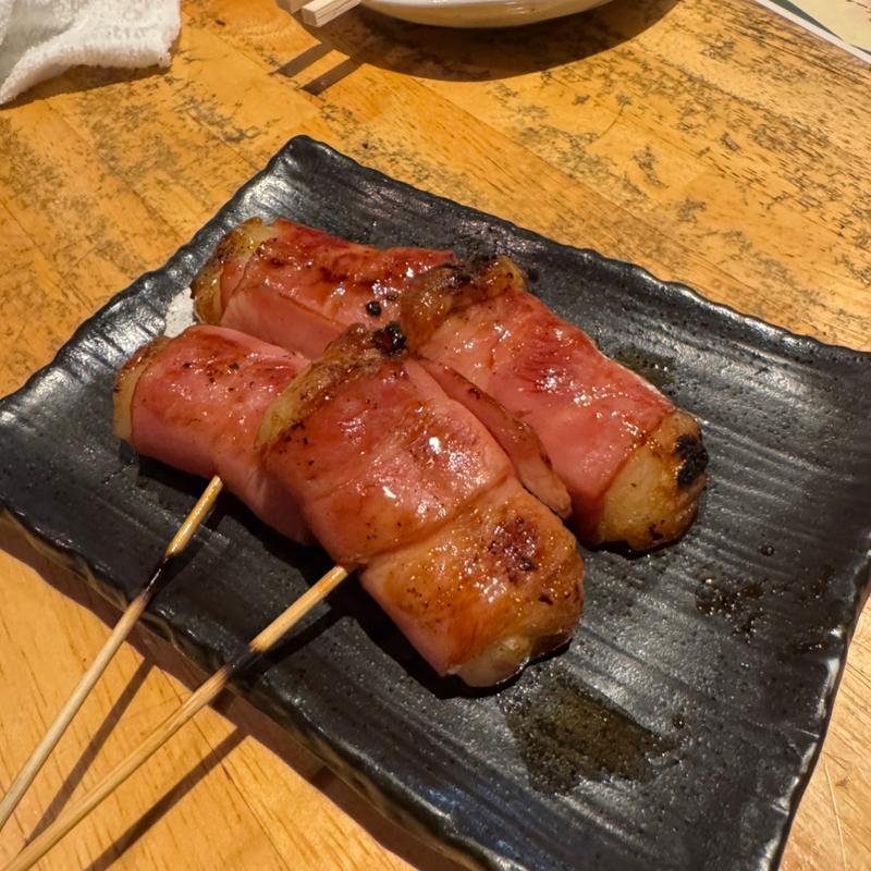 ベーコン餅(やきとりやさんあっ鶏)