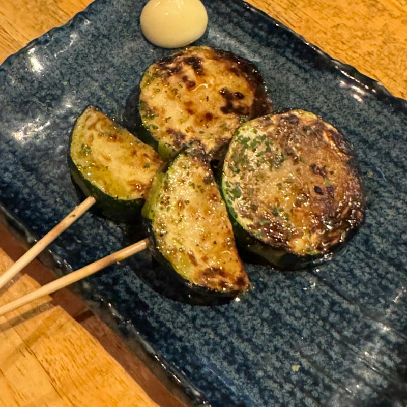 ズッキーニ串(やきとりやさんあっ鶏)