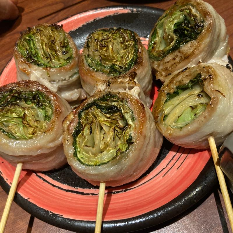 レタス巻き(炭火野菜巻き串と餃子 博多うずまき 海浜幕張店)