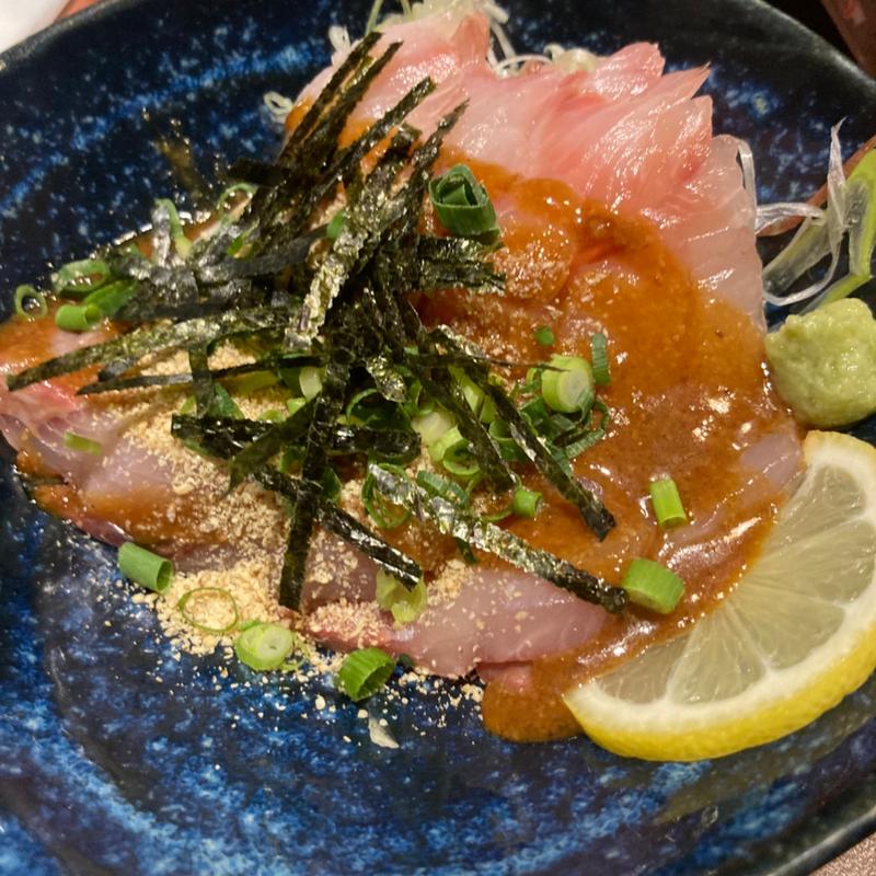 ゴマカンパチ(炭火野菜巻き串と餃子 博多うずまき 海浜幕張店)