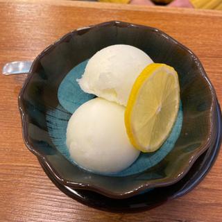 ゆずシャーベット(手打ちそば 深山（みやま）)