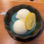 ゆずシャーベット(手打ちそば 深山（みやま）)