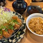 ネギみそひれかつ膳