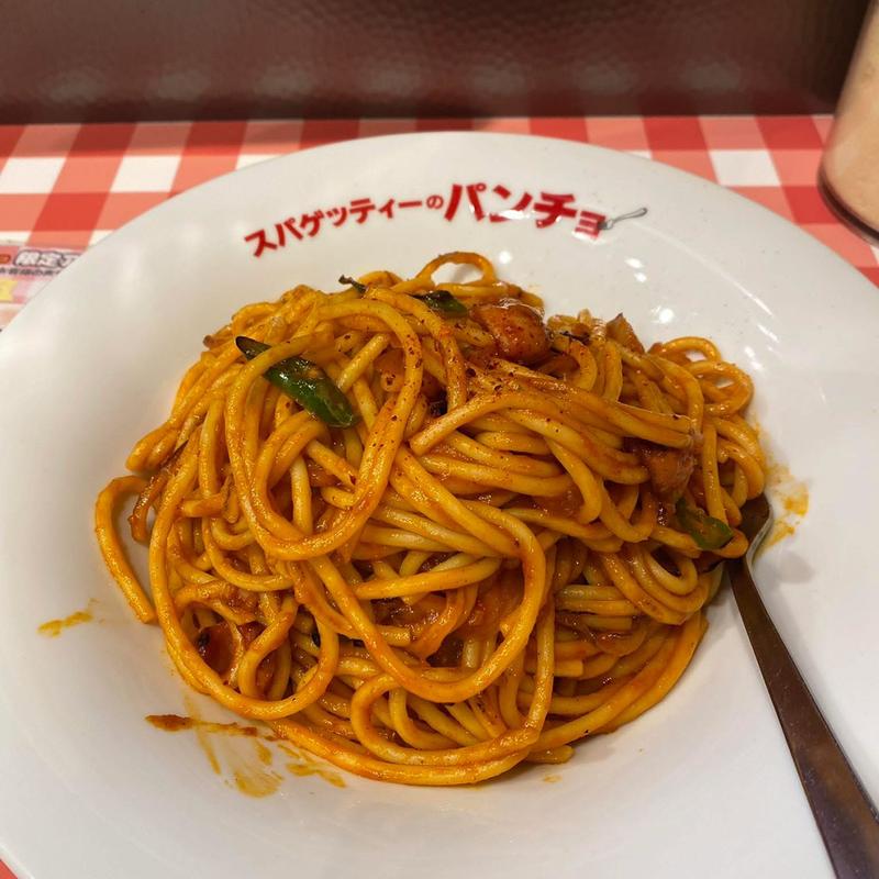 旨辛ナポリタン 大盛り(スパゲッティーのパンチョ 秋葉原店)