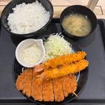 ロースかつ＆海老フライ(2尾)定食(松のや 中野坂上店)