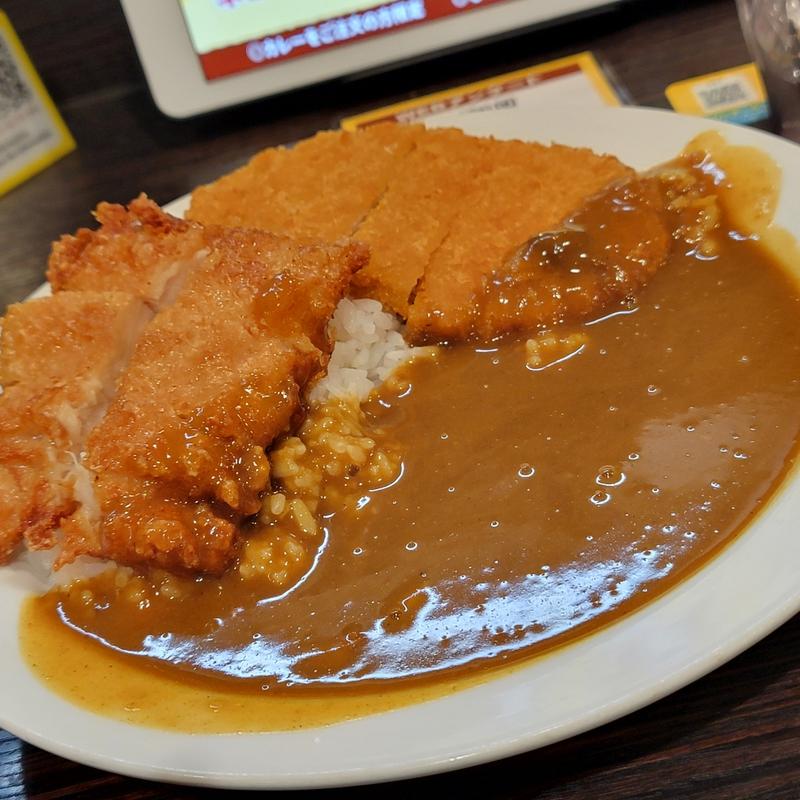 パリパリチキンカレー＋ロースカツトッピング(ライス350g)(カレーハウス CoCo壱番屋 ＪＲ東浦和駅前店)