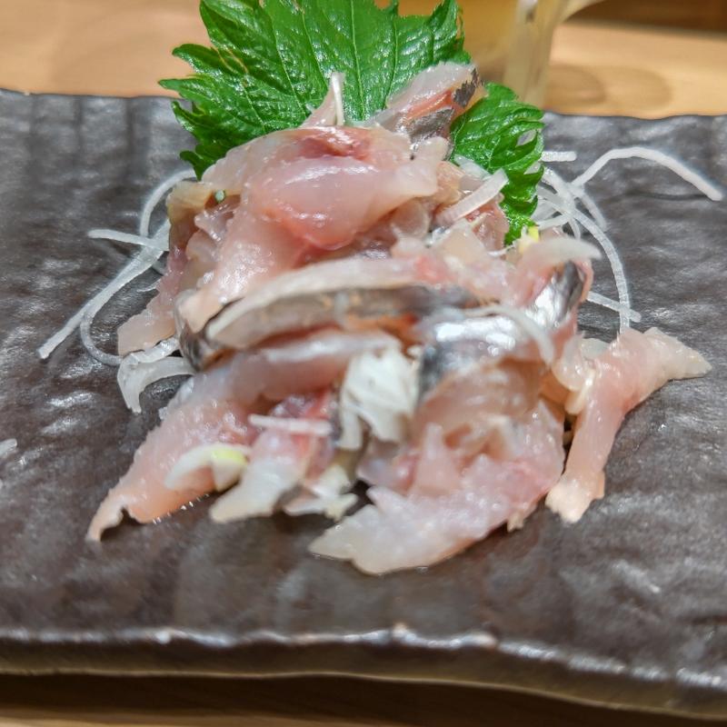 真あじたたき(貝 刺身専門店 しらはら 関内)