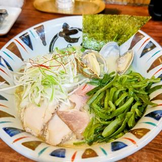 濃厚貝出汁ラーメン＋茎わかめ(七志 港南台バーズ店)