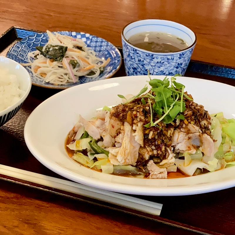 豚の冷しゃぶ〜四川風ソース〜(中國菜 月泉)